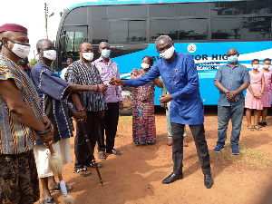 The bus was one of the 100 buses donated to second cycle institutions across the country