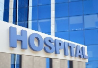 A photograph of a hospital