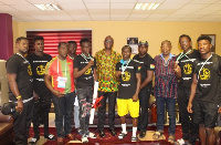 NSA officials with some of the boxers