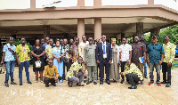 Mr Mwinbelle with the participant after the training