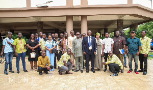 Mr Mwinbelle with the participant after the training