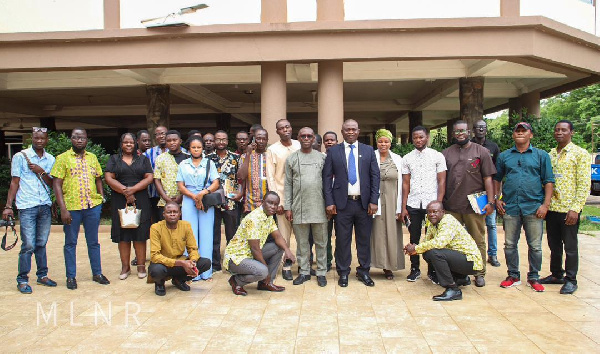 Mr Mwinbelle with the participant after the training