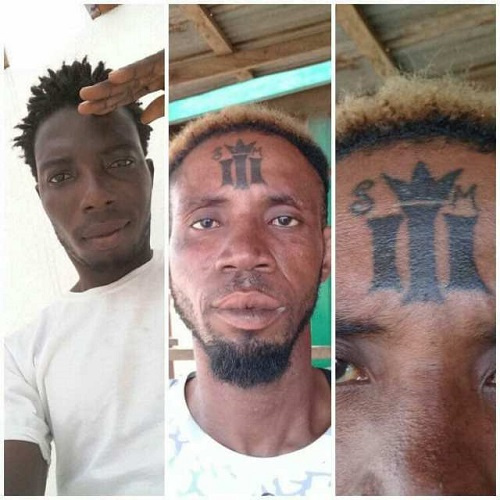 Shatta Wale's loyal fan tattooed his forehead to show love