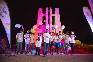 The Lighting Up displayed the colours of the Rare Disease Day campaign