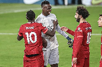 Mane, Mendy and Salah after an EPL fixture | File photo