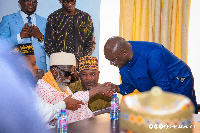 Dr. Mahamudu Bawumia with  the National Chief Imam, Sheikh Osman Nuhu Sharubutu