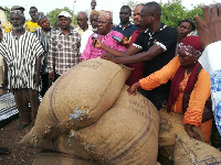 NDC Northern regional chair, Alhaji Ibrahim Mobila presented the items to victims