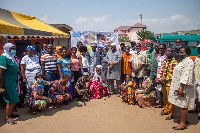 Members of The Light Foundation and community members of Kokrobite captured in a photo