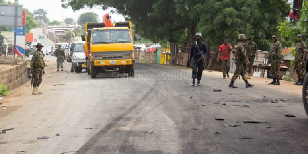 The group burnt lorry tyres, mounted roadblocks and engaged in a scuffle with the millitary