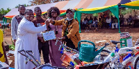 Rev. Fr. Derrick Eyram Senanu receiving his award