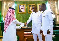 Prince and Abraham with the Saudi Arabian Ambassador to Ghana  Meshal Hamdan Al-Rogi