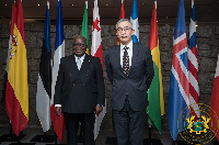 President Nana Addo Dankwa Akufo-Addo (Left) at anniversary celebration in Paris-France