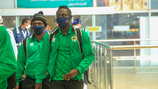 Striker Kwame Opoku and his teammates