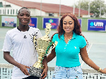 Samuel Antwi with his trophy