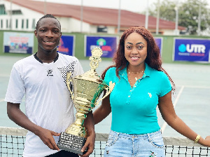 Samuel Antwi with his trophy