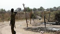 An armed individual in the town of Pibor, in Boma state