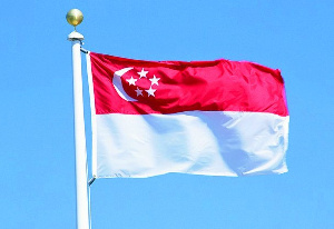 File photo of Singapore national flag