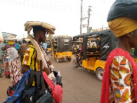 Busy Walewale market road