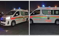 GoG branded ambulance on display at a Dubai delearship