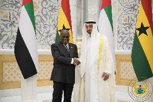 President Akufo-Addo with new UAE president | File photo