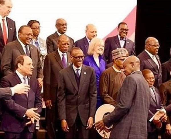 Ugandan President Yoweri Museveni and some leaders