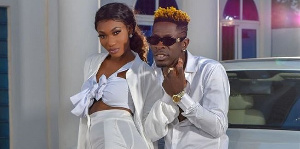 Shatta Wale with singer, Wendy Shay