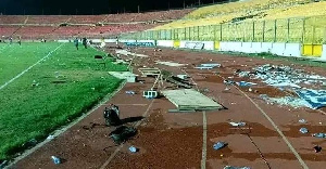 Earlier, some fans broke into the stadium by forcing open a gate