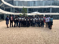 Students of Legacy Girls College in a group photograph with some staff of GCNet