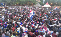 Supporters of the New Patriotic Party at a rally