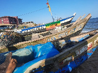 Canoes at Labadi (File Photo)