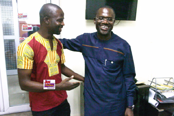 Manasseh Azure Awuni and Dr. Joseph Siaw Adkepong in an interaction