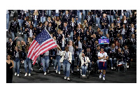 American athletes taken part in the opening ceremony of the Paralympics in Paris