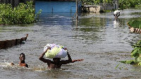 File photo: The heavy rain with left some parts of Accra flooded