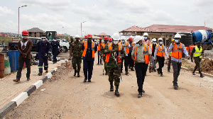 Lt. Gen. Boamah inspecting the centre