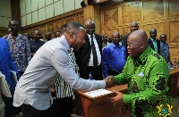 Owusu Bempah meets President Akufo-Addo at the presidency in 2019