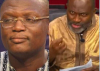 Former National Organizer of the NDC, Kofi Adams and Assin Central MP, Kennedy Agyapong