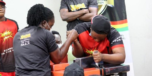 A photo of Arm wrestlers