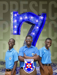 The three contestants who represented PRESEC