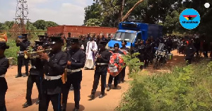 Late ASP Emmanuel Ashilevi carried to be buried