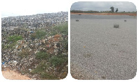 The old landfill site [L] and the new one [R]