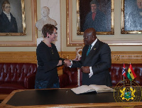 President Nana Addo Dankwa Akufo-Addo with Erna Solberg