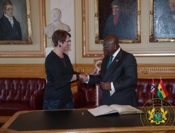 President Nana Addo Dankwa Akufo-Addo with Erna Solberg