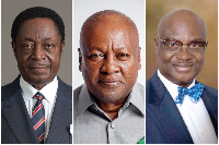 The leading candidates in the NDC presidential primaries race