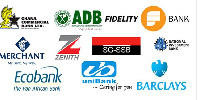 Logos of some banks operating in Ghana