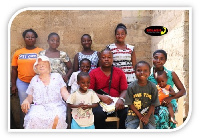 Madam Lilian Akua Kessewaa with her daughter and grandchildren, and Solomon Nii Kotoku Ashong