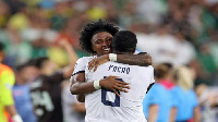 Ecuador defender Angelo Preciado left and team-mate Willian Pacho