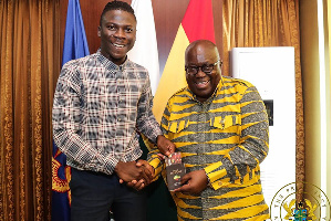 Dancehall musician Stonebwoy and Nana Addo Dankwa Akufo-Addo, President-elect