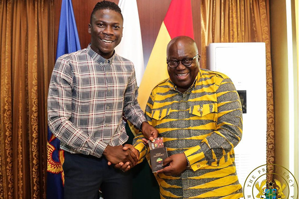 Dancehall musician Stonebwoy and Nana Addo Dankwa Akufo-Addo, President-elect