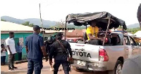 Police in Fomena has arrested some bodily-built men at Akrokerri