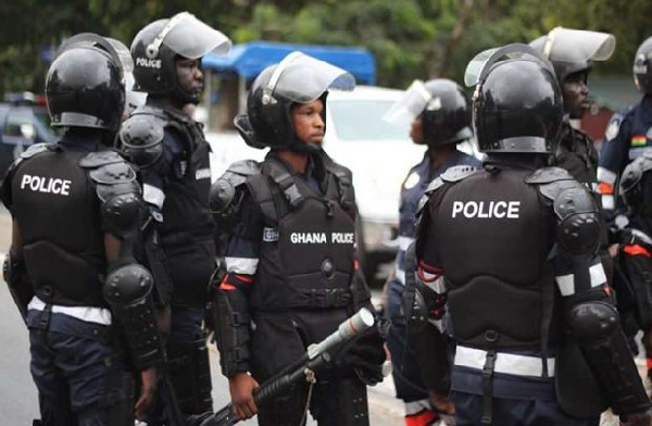 File photo: Some personnel of the Ghana Police Service